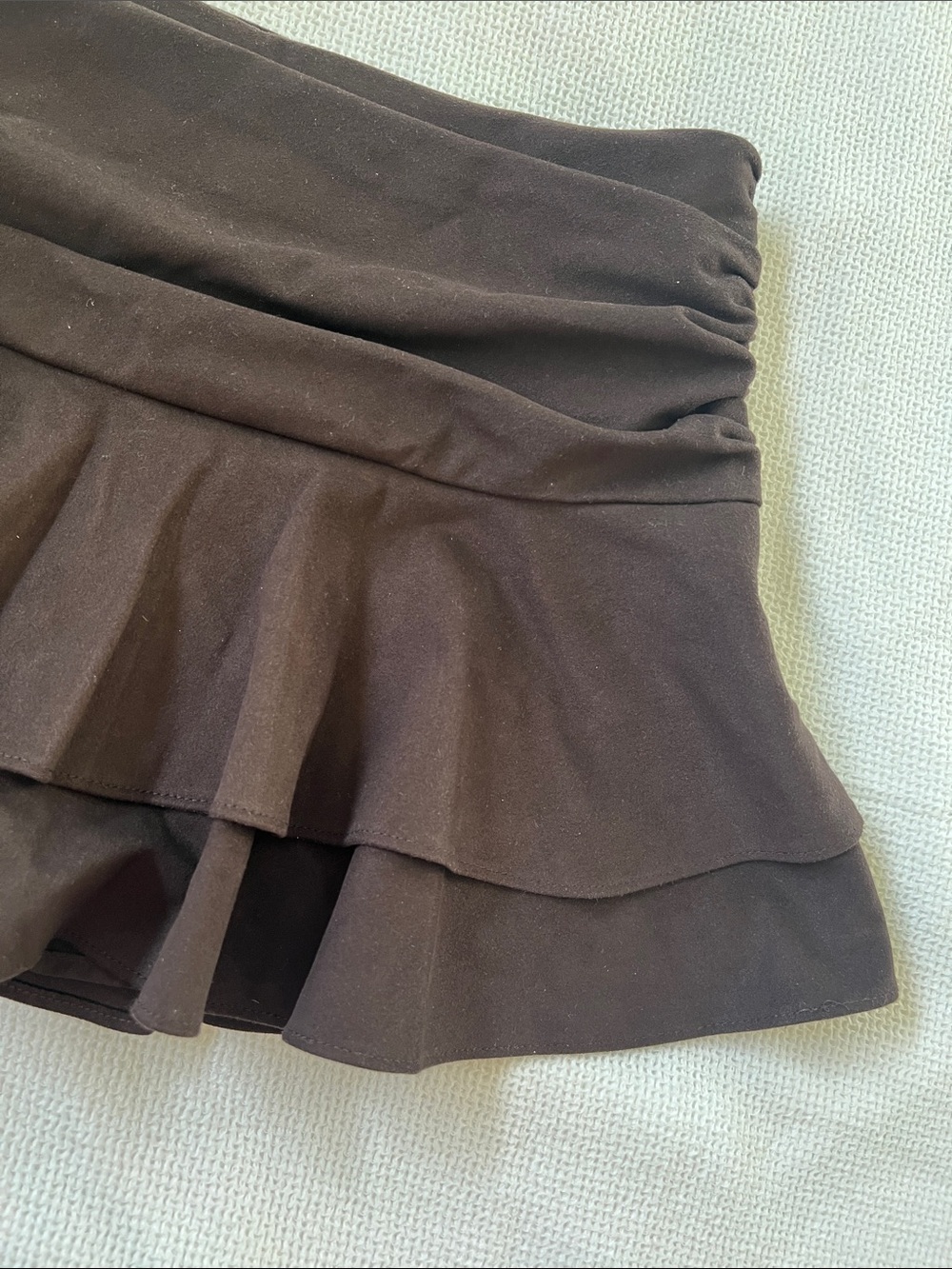 Zara Black Tiered Ruffle Mini Skirt - Picture 2 of 6
